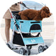 Dodopet Detachable Four-Wheel Folding Dog Trolley Blue (Pet Weight: 20kg)