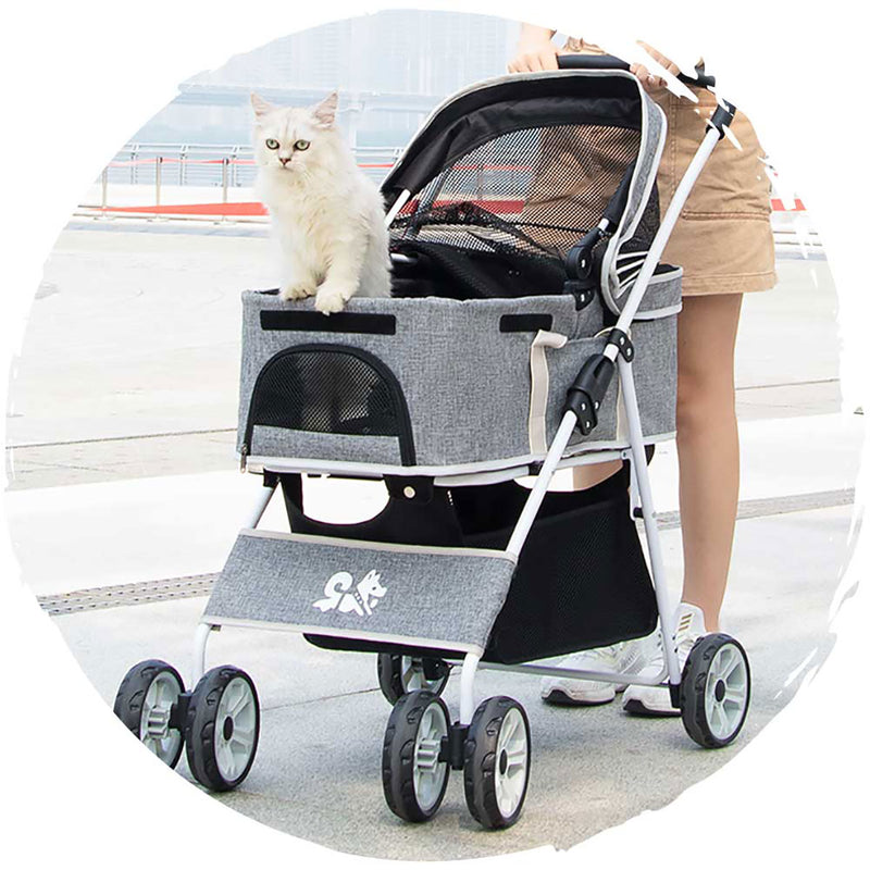 Dodopet 可分拆四輪摺疊狗狗手推車 (寵物承重：20kg)