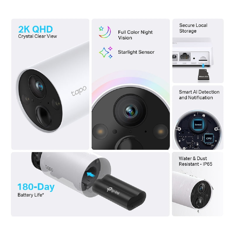 TP-Link Tapo C420S1 2K QHD 室外 Wi-Fi 電池攝影機