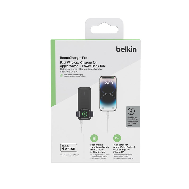 BELKIN BoostCharge Pro 10000mAH Power Bank with Apple Watch Fast Charger