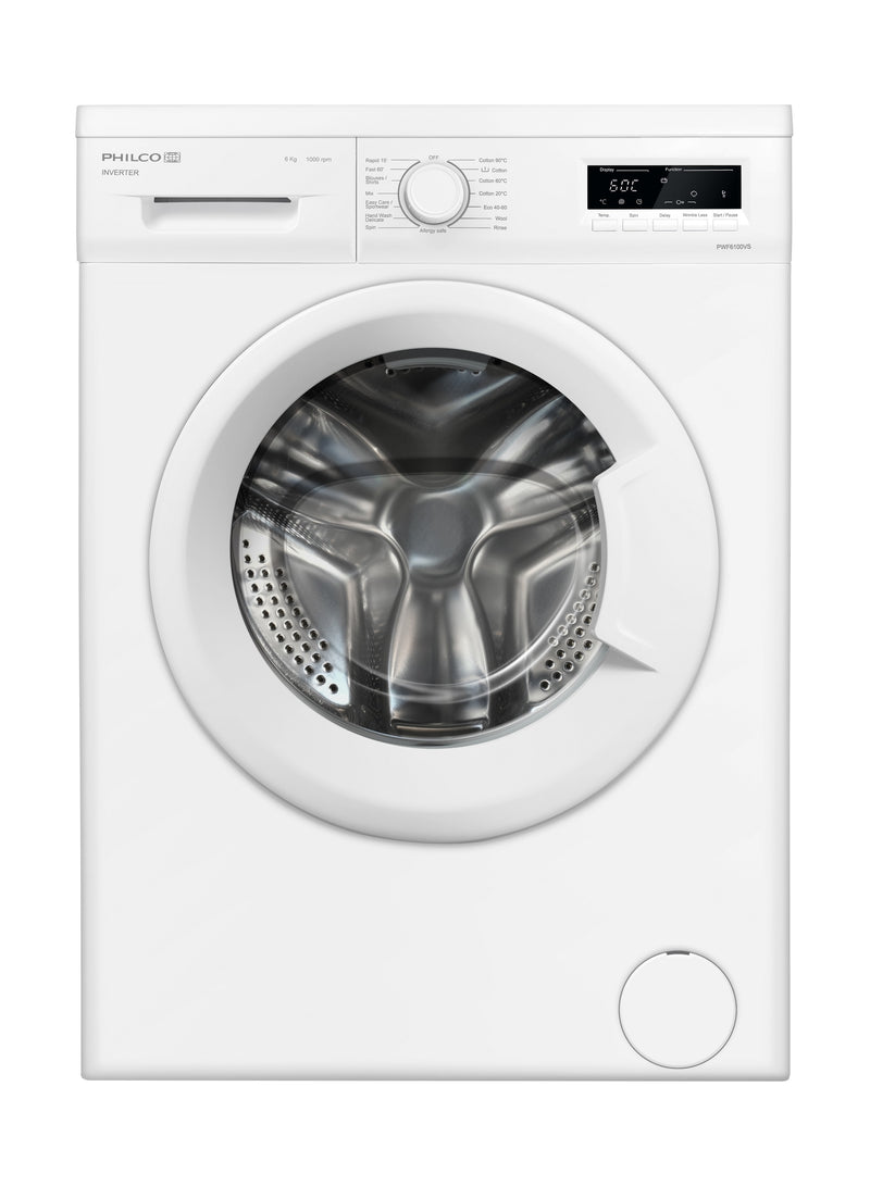 PHILCO PWF6100VS Inverter Slim 6KG Front Load Washer Front Load Washer
