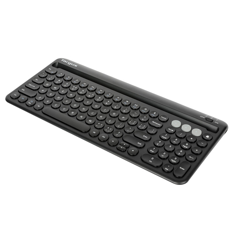 TARGUS AKB867 Multi-Device Bluetooth Antimicrobial Keyboard with Tablet/Phone Cradle