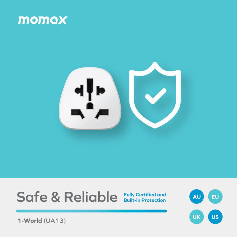 Momax 1-World 全球轉插座 UA13 歐盟