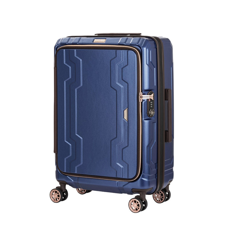 LEGEND WALKER Blue Whale Front Opening Expandable Suitcase