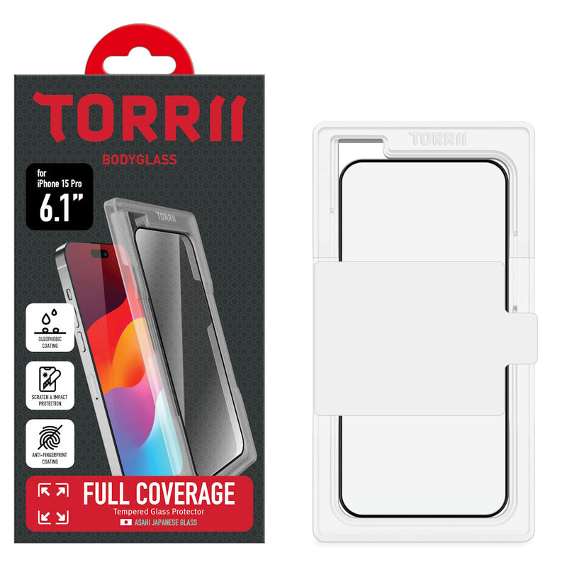 Torrii Full Coverage BODYGLASS screen protector for iPhone 15 Pro