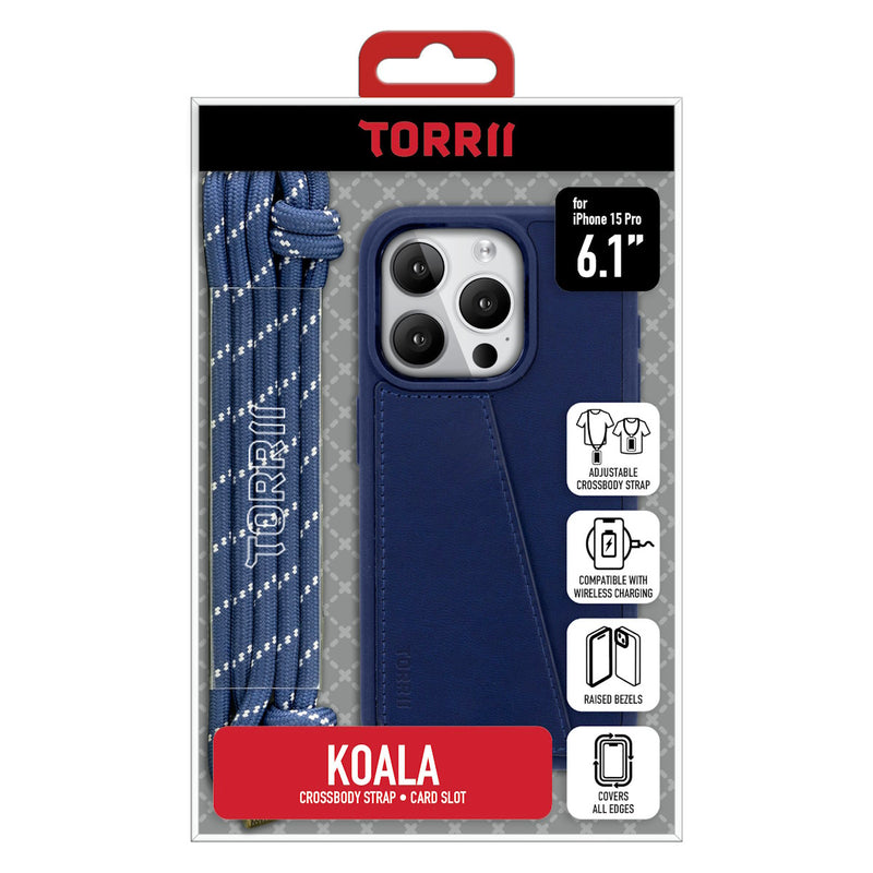 Torrii KOALA Leather Case with Neck Strap for iPhone 15 Pro