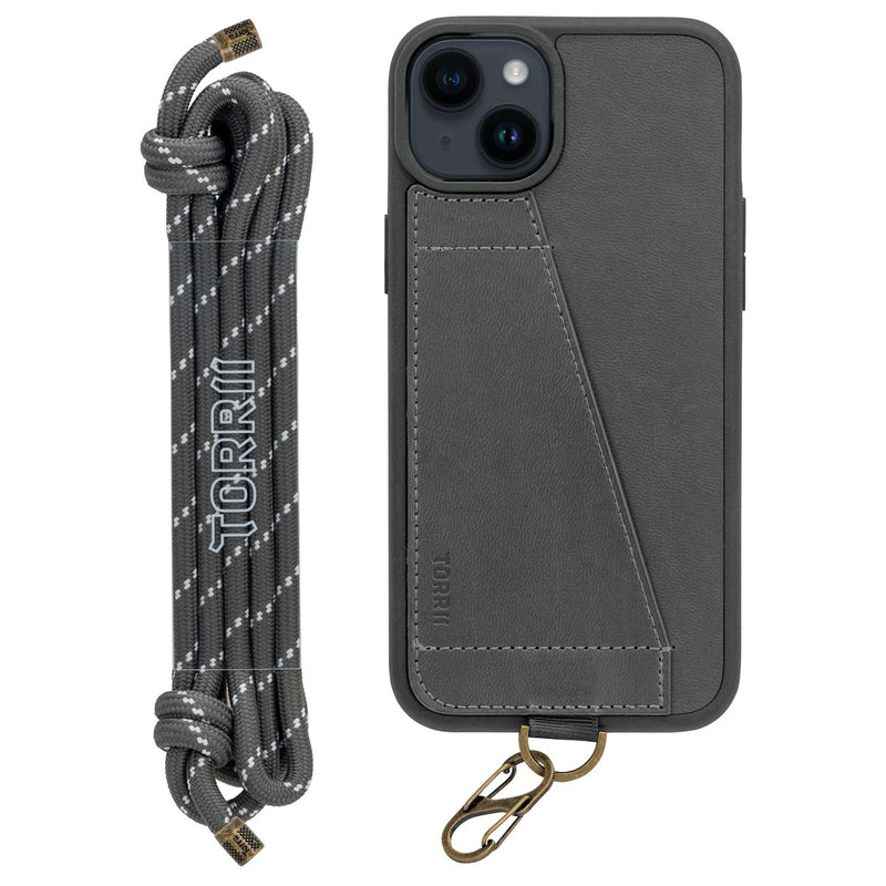 Torrii Leather Look Case with Neck Strap for iPhone 15 Plus