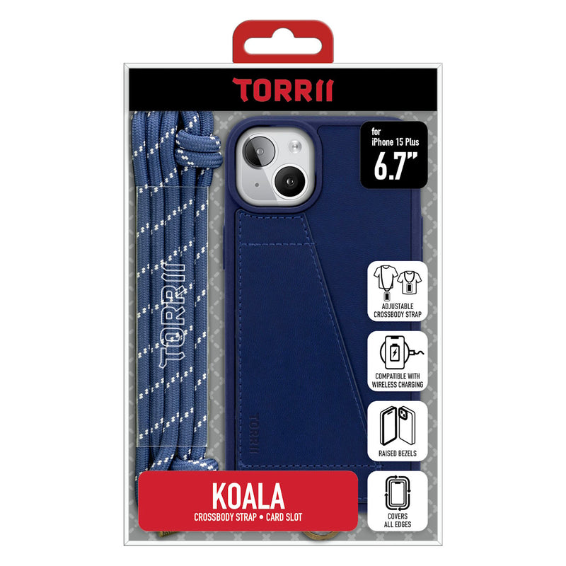 Torrii KOALA Leather Case with Neck Strap for iPhone 15 Plus