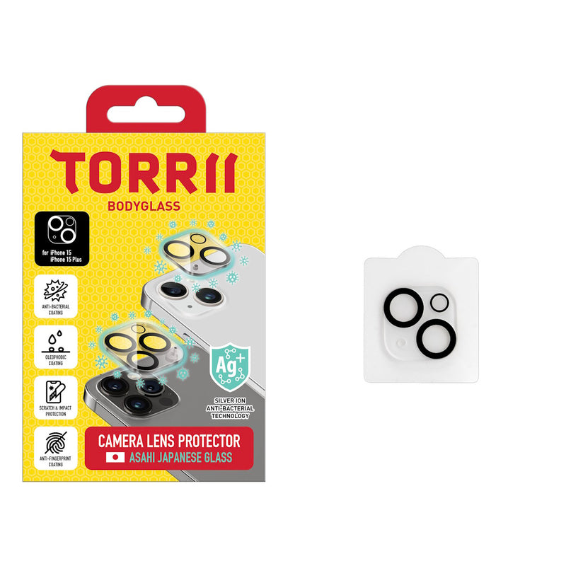Torrii iPhone 15 / 15 Plus 抗菌塗層相機鏡頭玻璃保護貼