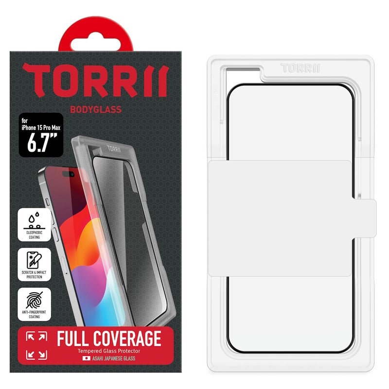 Torrii Full Coverage BODYGLASS screen protector for iPhone 15 Pro Max