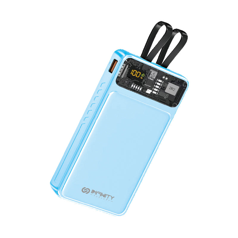 Infinity TN20 20W PD3.0 20000mAh Power Bank with built-in Type-C and Lightning Cable