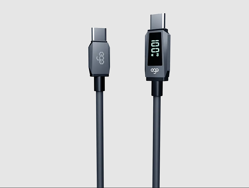 ego CCRT2 Wiry Max2 100W C to C 即時速度顯示充電線 0.3米