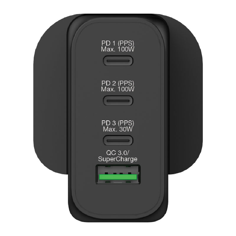 VERBATIM 4 Port 130W PD 3.0 & QC 3.0 GaN USB Charger