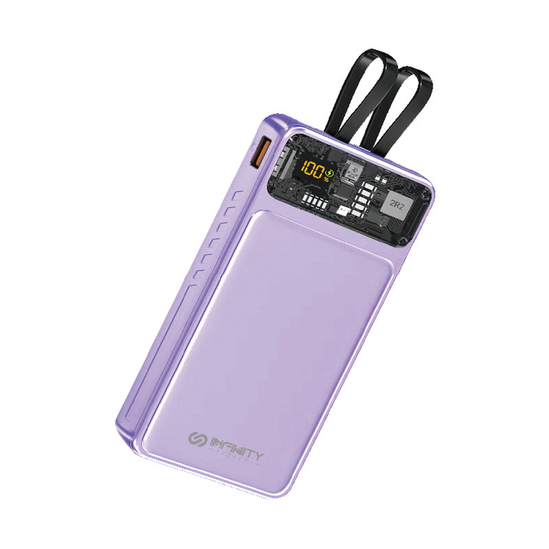 Infinity TN20 20W PD3.0 20000mAh Power Bank with built-in Type-C and Lightning Cable