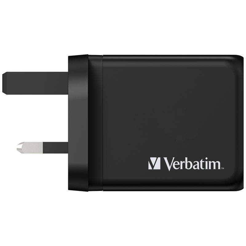 VERBATIM 3端口65W PD 3.0 & QC 3.0 GaN充電器