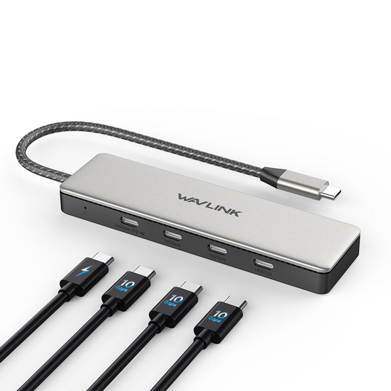 Wavlink UL-UHP3411 USB-C 3.2 10Gbps PD100W 4合1集線器