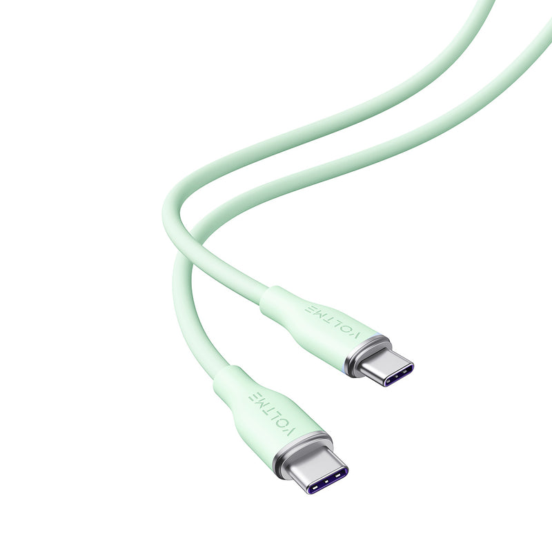 Voltme PowerLink MOSS 系列 USB-C to USB-C 耐用充電／傳輸矽膠線 (5A/100W) 1米