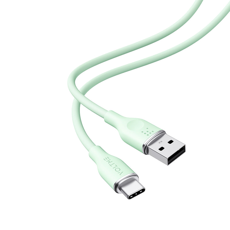 Voltme PowerLink MOSS 系列 USB-A to USB-C 耐用充電／傳輸矽膠線 (3A/60W) 1米