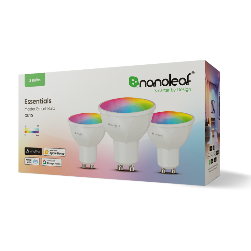 Nanoleaf Essentials GU10 Smart Light Bulb 3 pieces pack Smart Lighting