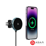 ADAM elements OMNIA CX1 LED炫光藍車用磁吸充電器