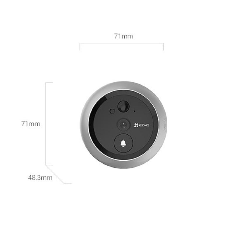 EZVIZ DP2 2K 升級版全無線智能貓眼攝像頭+門鈴(觸控版)