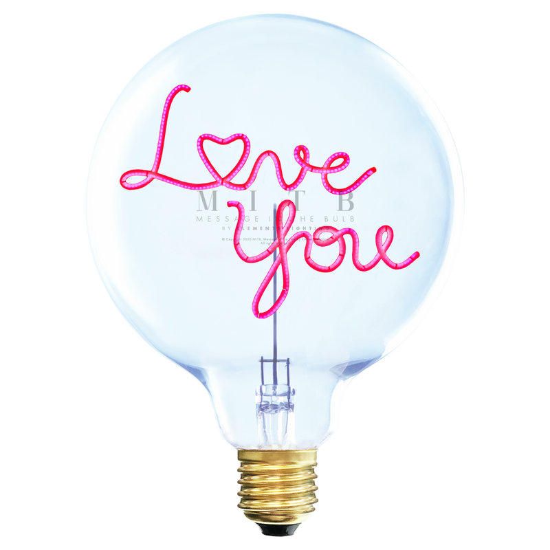 Message in the Bulb LOVE YOU Decoration Light Bulb