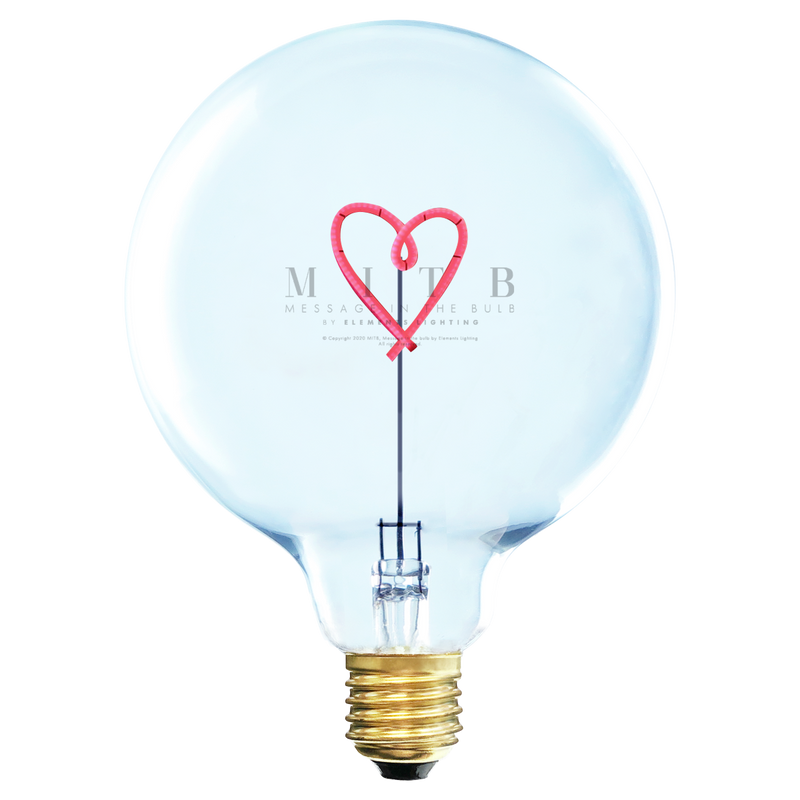 Message in the Bulb HEART Decoration Light Bulb
