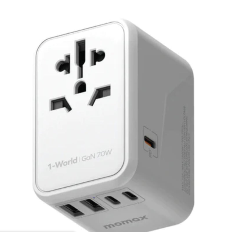 Momax UA8A 1-World 70W GaN Universal Travel Charger