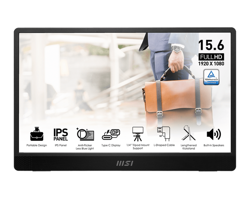 MSI PRO MP161 E2 15.6" 60Hz Business Portable Monitor