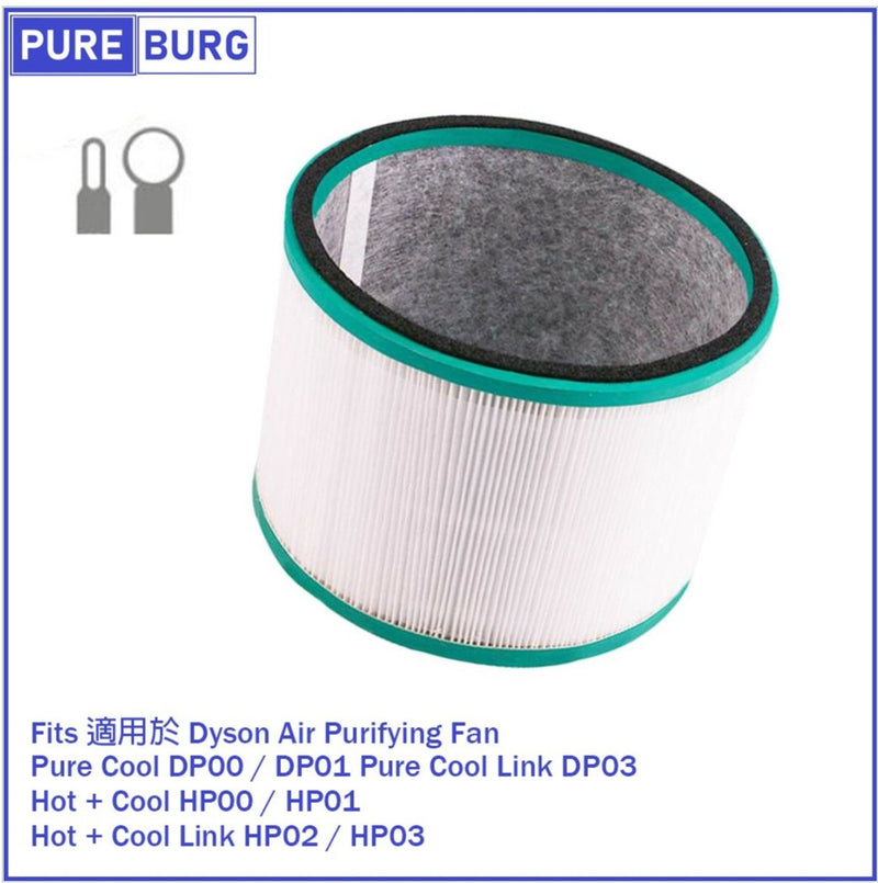 Pureburg 淨博 代用替換空氣清新機HEPA 濾網濾芯(適用於Dyson HP00,HP01,HP02,HP03,DP01及DP03)