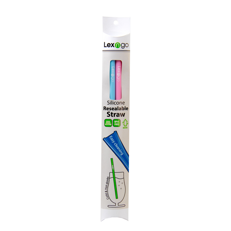 Lexngo Pack of 2pcs, Resealable Reusable Straw
