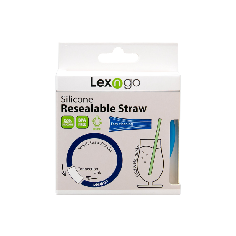 Lexngo Silicone Resealable Reusable Straw Bracelet