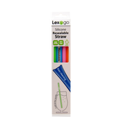 Lexngo Pack of 4pcs, Resealable Reusable Straw