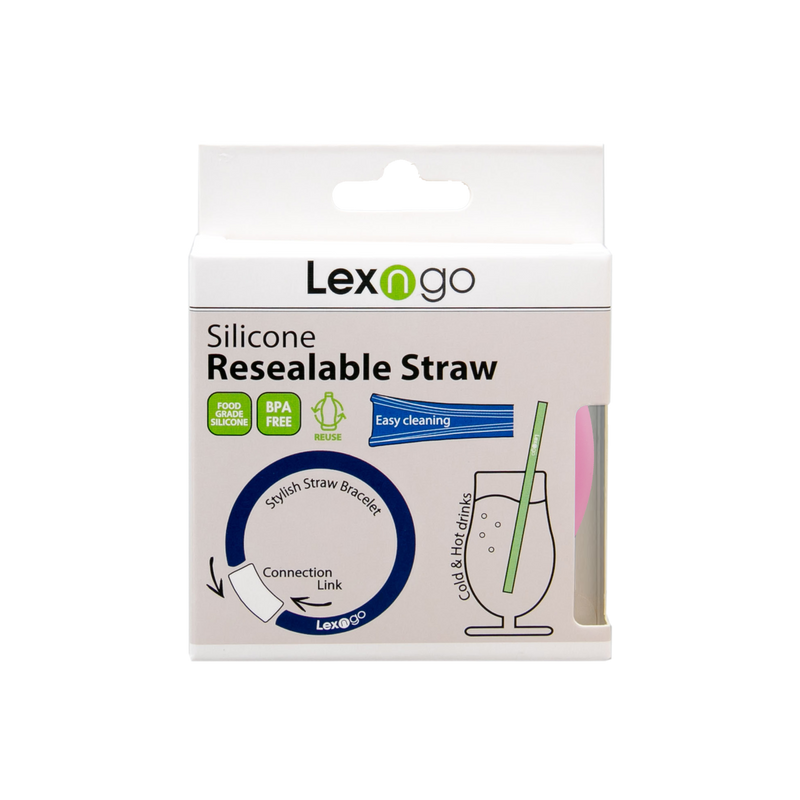 Lexngo Silicone Resealable Reusable Straw Bracelet
