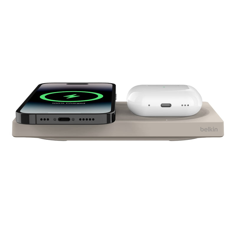 BELKIN BoostCharge Pro 2-in-1 Wireless Charging Pad with Official MagSafe Charging 15W