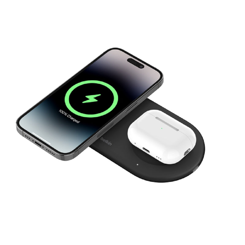 BELKIN BoostCharge Pro 2-in-1 Magnetic Wireless Charging Pad with Qi2 15W