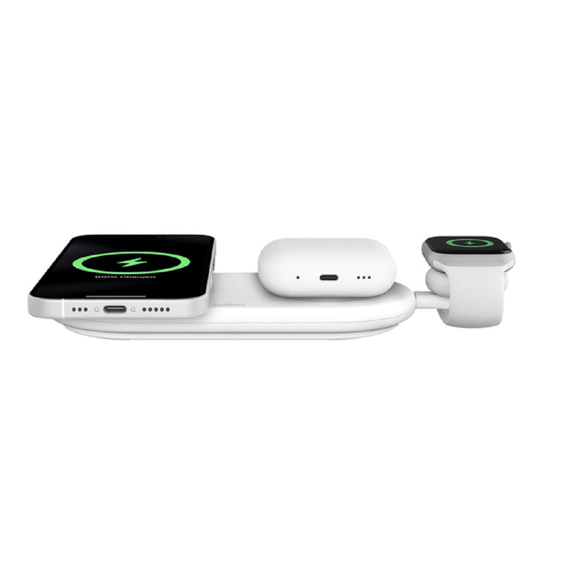 BELKIN BoostCharge Pro 3-in-1 Magnetic Wireless Charging Pad with Qi2 15W