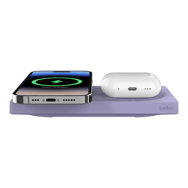 BELKIN BoostCharge Pro 2-in-1 Wireless Charging Pad with Official MagSafe Charging 15W