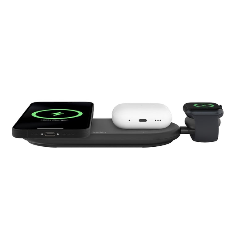 BELKIN BoostCharge Pro 3-in-1 Magnetic Wireless Charging Pad with Qi2 15W