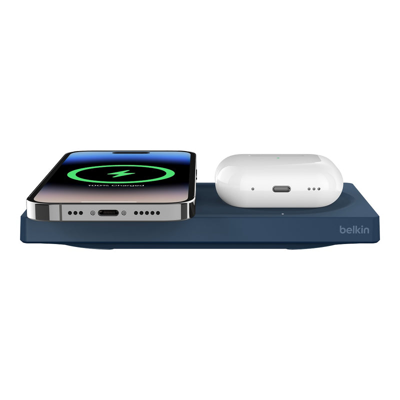 BELKIN BoostCharge Pro 2-in-1 Wireless Charging Pad with Official MagSafe Charging 15W