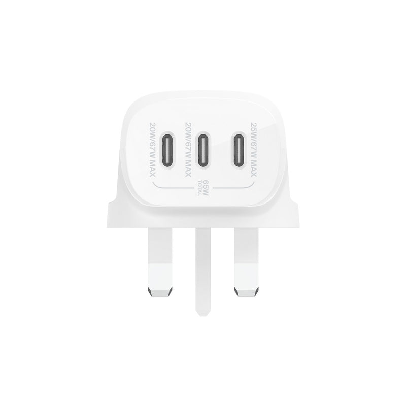 BELKIN BoostCharge 3 Port USB-C® Wall Charger with PPS 67W