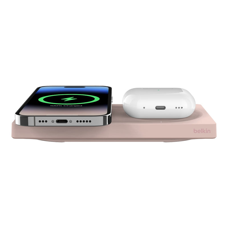 BELKIN BoostCharge Pro 2-in-1 Wireless Charging Pad with Official MagSafe Charging 15W