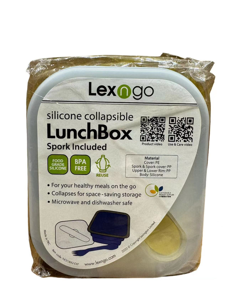Lexngo 矽膠可摺疊麵條盒連餐具