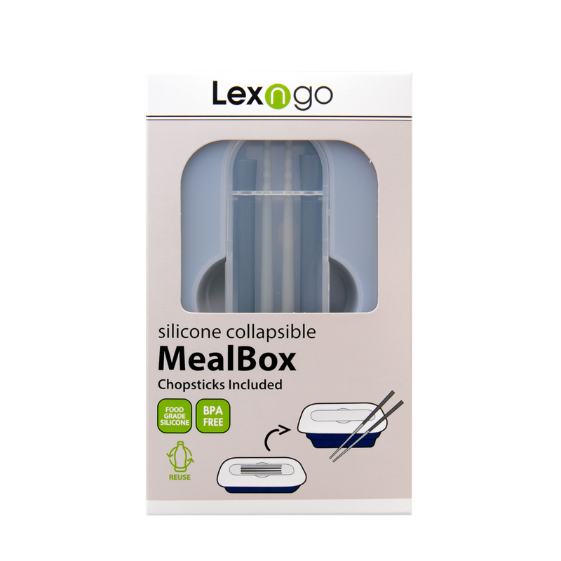 Lexngo 矽膠可摺疊食物盒連筷子