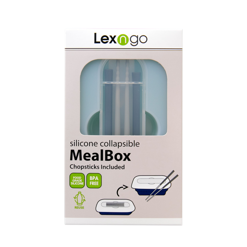 Lexngo Silicone Collapsible Meal Box with Chopsticks