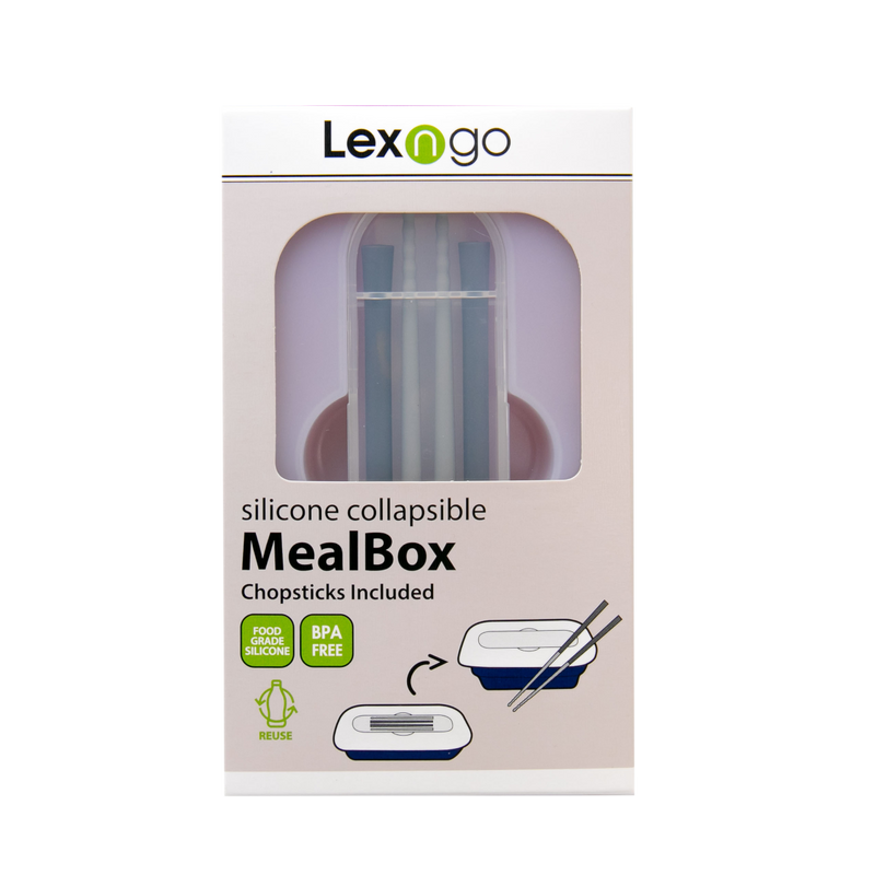 Lexngo 矽膠可摺疊食物盒連筷子