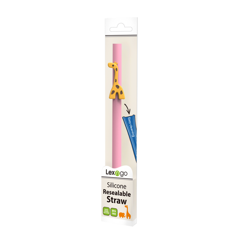 Lexngo Silicone Resealable Straw (Giraffe)