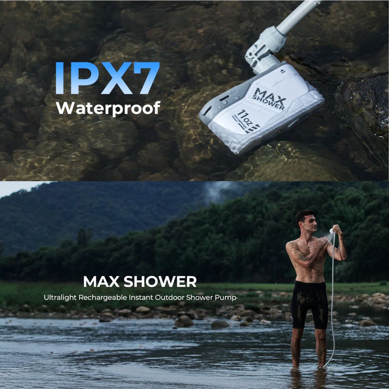 Flextail Gear MAX SHOWER 便攜充電戶外淋浴花灑