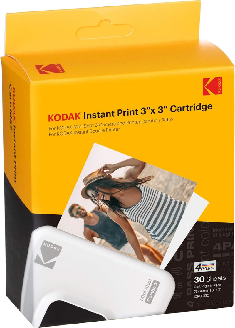 KODAK 柯達 P300R/C300R 相片打印機方形專用相紙連墨盒ICRG-330 (30張/盒)
