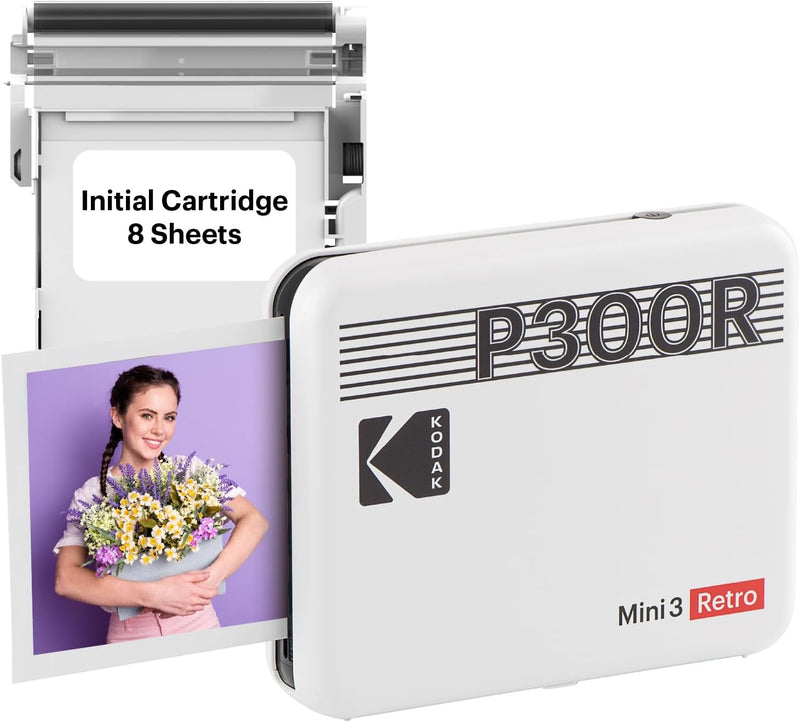 KODAK P300RW Mini3 Retro 4PASS square Portable Photo Printer